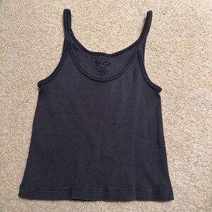 Brandy Melville Dark Blue Ribbed Tank